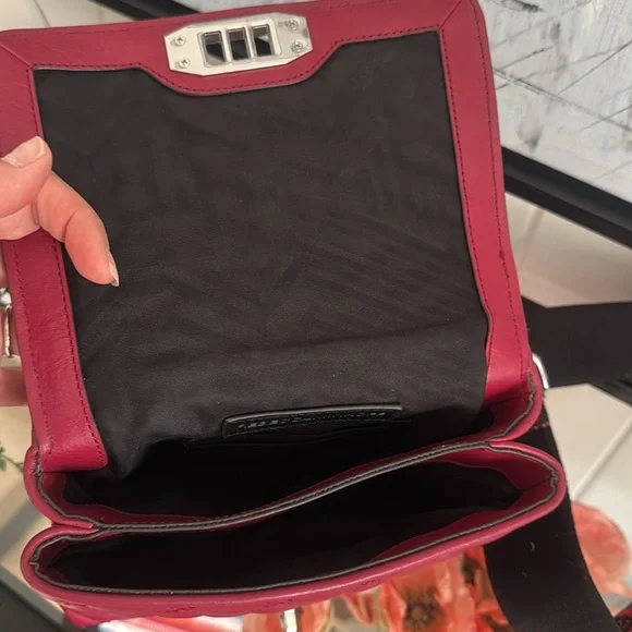 REBECCA MINKOFF Quilted Red Leather Crossbody Bag Classic Designer Purse - Picture 5 of 8